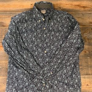 J. Crew Tailored Floral Print Button Down L